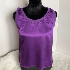 Forever 21 Purple Top 100% Silk -Q-15